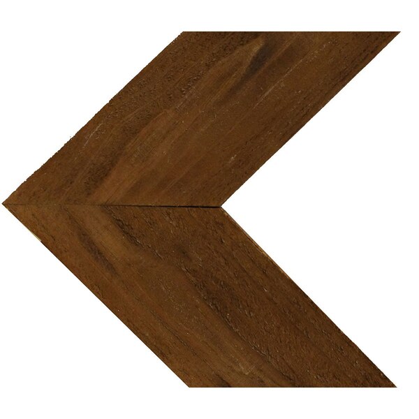 Ekena Millwork 13 3/4"W x 12"H x 3/4"D Vintage Farmhouse 5 1/2" Chevron, Barnwood Decor Collection, Weathered Brown DECR13X12X075CHVBR - main